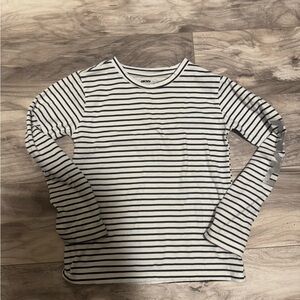 DKNY Black and White Striped Kids Shirt